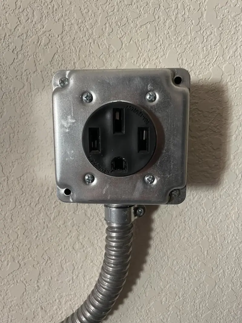 NEMA 14-50 outlet installed for Smart Home Electrical in St. Pete Beach